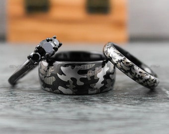 Anneaux de camouflage, Alliances camouflage, Alliances camouflage, Bagues militaires, Bagues militaires, Bijoux militaires, Bijoux camouflage, Alliances camouflage