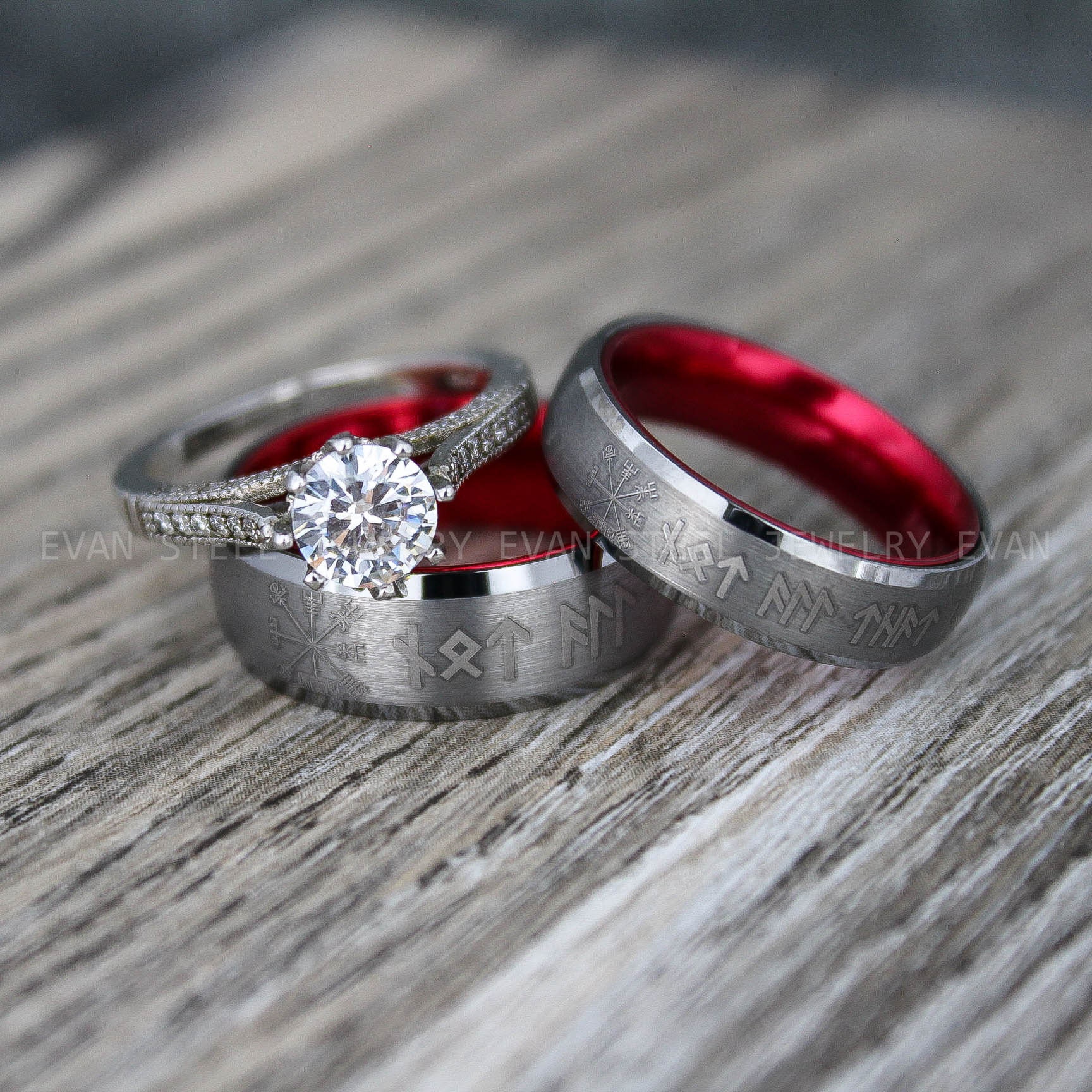 Couple Rings, Vikings Rings, Viking Runes Rings, Nordic Jewelry Couple Rings, Vikings Rings, Viking Runes Rings, Nordic Jewelry