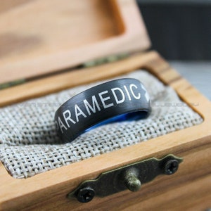 Medic Ring, Paramedic Ring, Medic Jewelry, Paramedic Jewelry, Black ...
