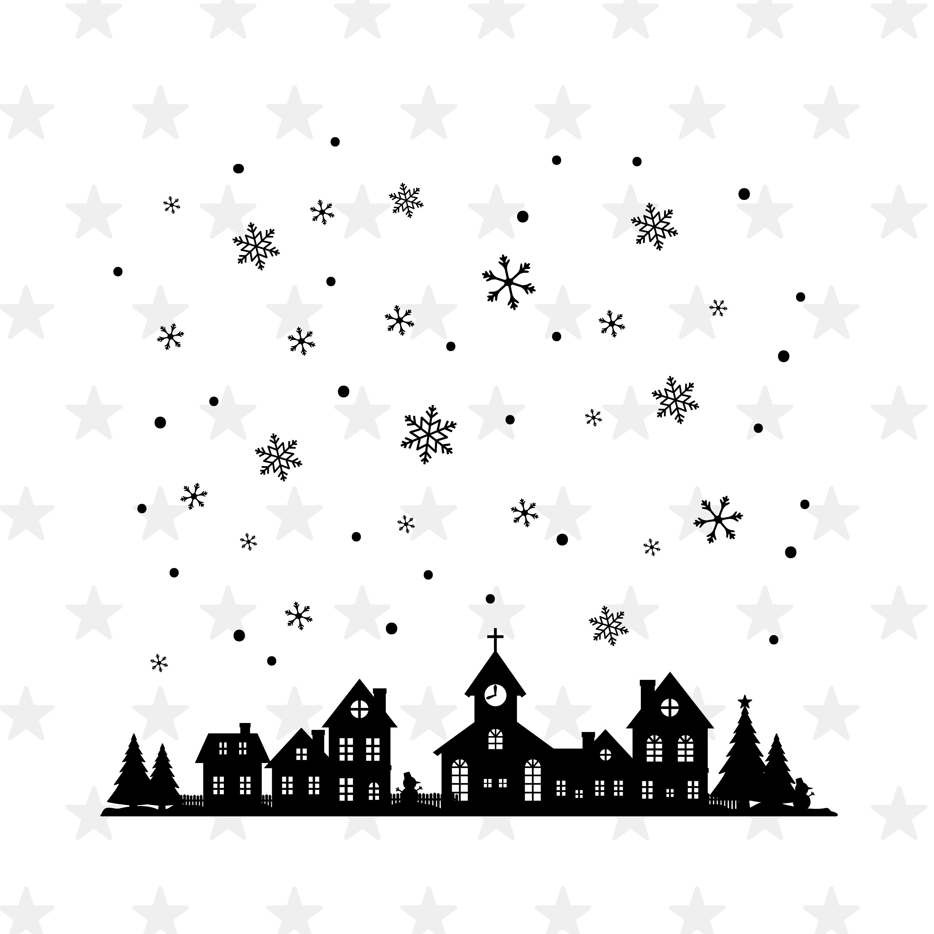 Download Commercial Personal Use I Snow Village Svg Winter Village Etsy