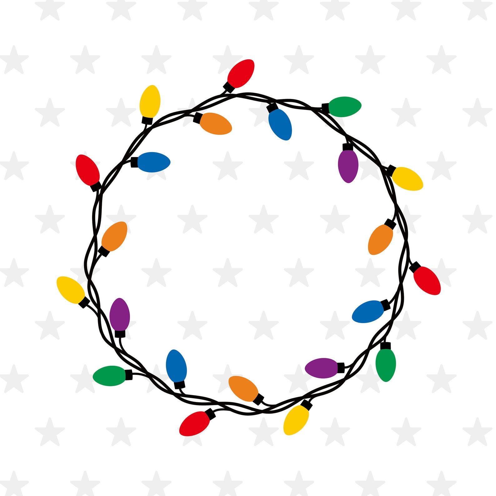 Commercial Use I Christmas lights SVG Christmas light string  Etsy