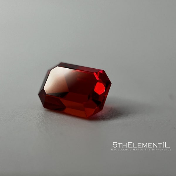 Red Beryl Bixbite Octagon Cut. Top Quality Lab Grown Red Beryl Any Size. Unique Gemstones For One Of  A Kind Custom Jewelry.