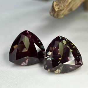 Alexandrite Magic Color Changing Gemstone Trillion Cut Any Size. Top ...