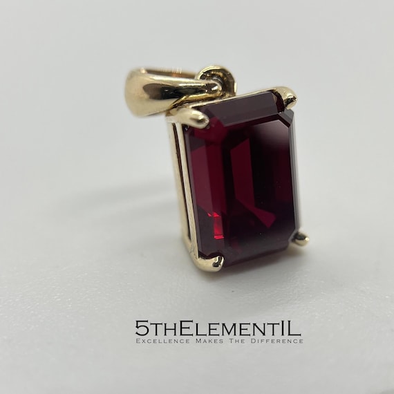 Ruby Gold Minimalist Pendant For Men And Women. Personalized Size Top Quality Gift. Mens Jewelry. Best Gifts For Him!