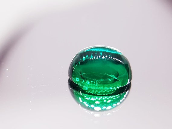 Hydrothermal Colombia Emerald Cabochone Oval Cut Lab Grown Gemstone.