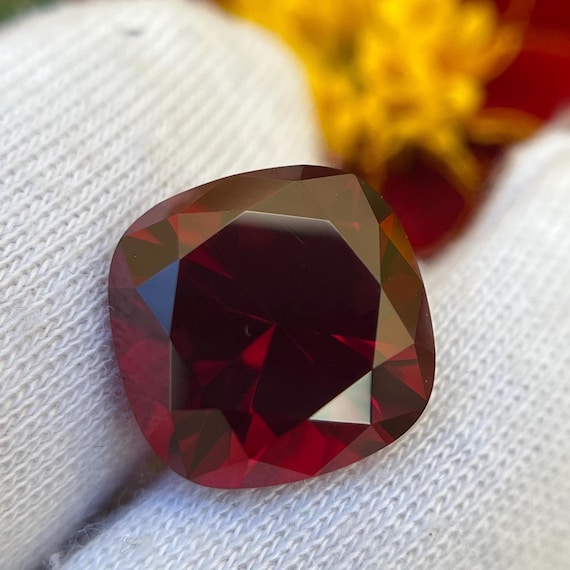 8mm Ruby Cushion Сut Top Quality Hydrothermal Lab Grown Gemstone. Free Shipping With Certificate  Immediately!