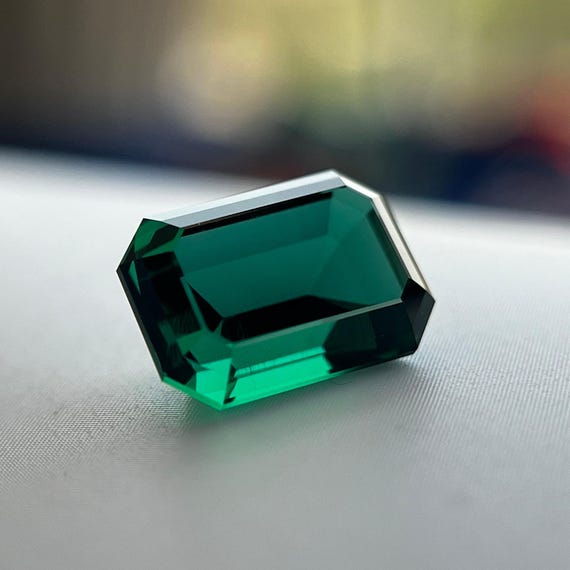 Zambian Emerald Octagon Step Cut. Top Quality  Lab Grown Emerald For Ring, Earrings or Necklace Pendant. Immediate Shipping