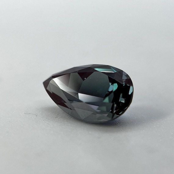 Alexandrite Pear Cut Color Changing Gemstone Lab Grown. June Birthstone Jewelry
