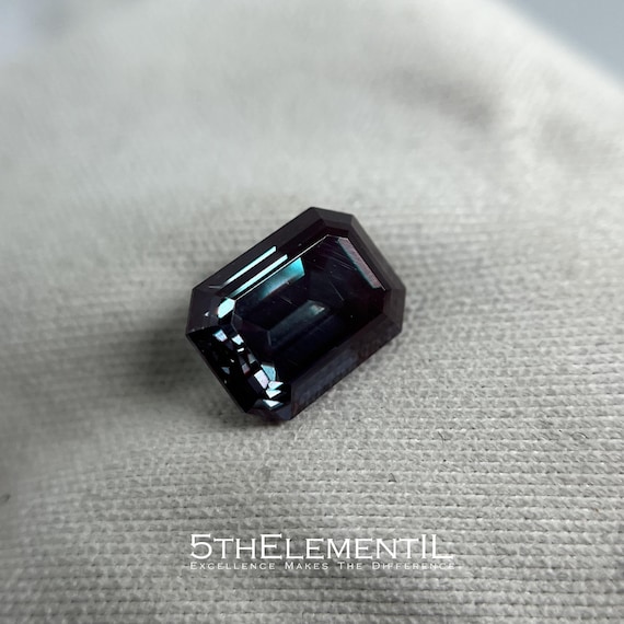 Alexandrite Octagon Step Cut. Magic Color Changing Lab Grown Gemstone.
