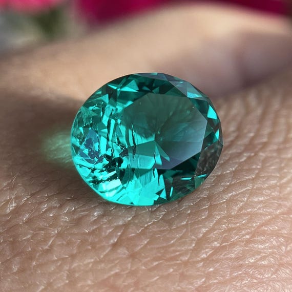 Colombian Emerald Oval Brilliant Cut Any Size. Outstanding Quality Lab Grown Emerald Gemstone.