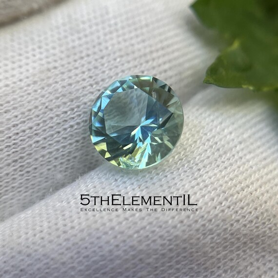 8mm Aquamarine Round Brilliant Cut! Top Quality Hydrothermal Lab Grown Aquamarine. March Birthstone For Ring, Pendant Necklace or Earrings.