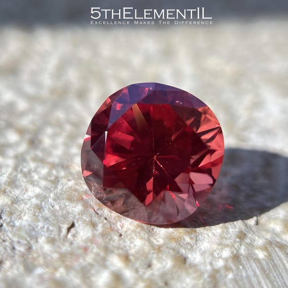 Padparadscha Sapphire Cushion Cut. Lab Grown Gemstone For Ring And Unique Jewelry!