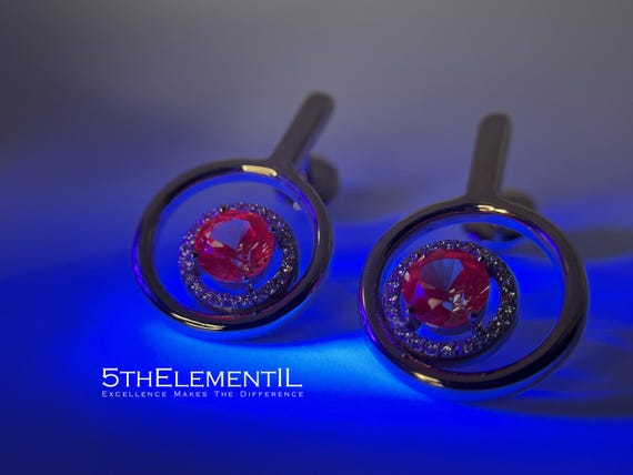 Alexandrite Earrings 14K Gold Handmade Fine Jewelry