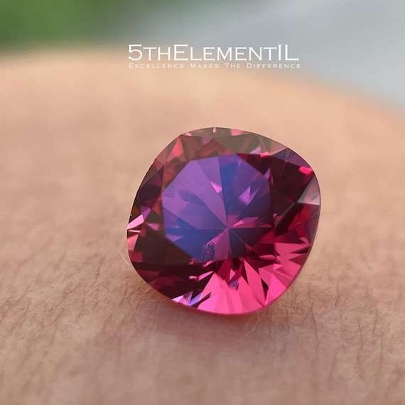 2.7 ct Cushion Cut Padparadscha Sapphire | Lab-Grown Orange‑Pink Gemstone | Unique Craft Supply or Jewelry Piece