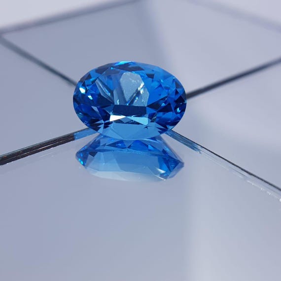 Sky Blue Sapphire Oval Shaped. Top Quality Lab Grown Corundum Sapphire Gemstone For Unique Jewelry!