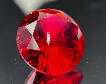 Red Beryl Bixbite Hydrothermal Lab Grown Gemstone For Unique Jewelry. Made Per Order.
