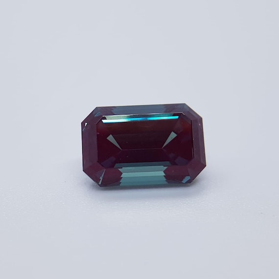 Alexandrite Octagon Color Changing Top Quality Lab Grown Gemstone. One Of A Kind Magic King Of Colors Gemstone For Unique Jewelry!