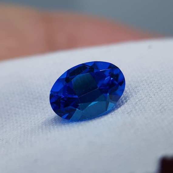 3.5ct Sapphire Oval Cornflower Blue Lab Grown Gemstone For Unique Jewelry!