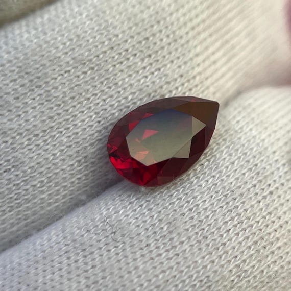 Ruby Pear Cut Any 9x6mm Size! Top Quality Lab Grown Gemstone For Unique Jewelry Making!