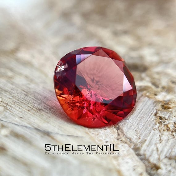 Red Beryl Bixbite. Cushion Cut Red Emerald Any Size. Top Quality Lab Grown Gemstone For Unique Jewelry Ring, Earrings Or Necklace Pendant.
