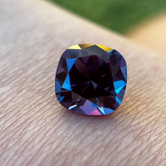 Alexandrite Cushion Cut Color Change Gemstone. One Of  A Kind Pick For Unique Jewelry!