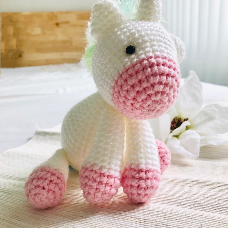 Crochet Unicorn Unicorn Plushies Crochet Toy Stuffed Animal Etsy