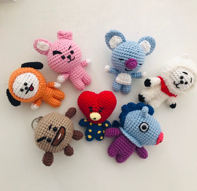 CustomBT21 BTS inspired amigurumi BT21 doll BT21 keychain Etsy