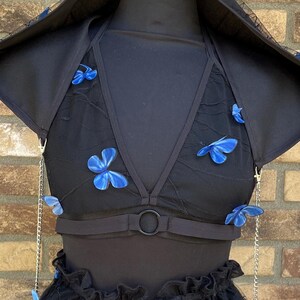 Dark Fairy Costume | Dark Fairy Rave Outfit, Tulle Skirt and Bra Set, Fairycore Festival Clothing