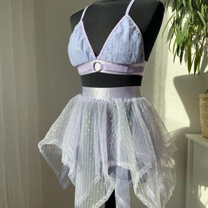 PRONTO PER LA SPEDIZIONE Abito da fata viola, Abito da fata, Abbigliamento da rave, Abito da festival, Gonna da rave, Gonna con paillettes viola, Abito da festa, Abito sexy