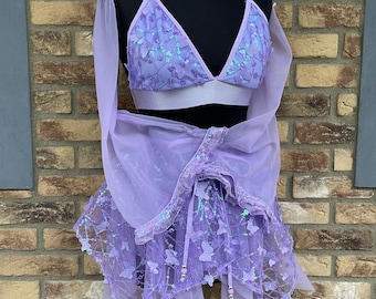 READY TO SHIP! Fairy Rave Outfit , Purple Festival Set, Butterfly Fairy, Festival Clothing, Party Clothing, Cute Party Outfit, Fairycore