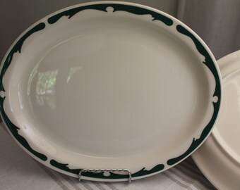 Olive dish hotel diner china Small oval roll tray 2 Buffalo China platter restaurant ware Soap Dish Single serving stone butter plate