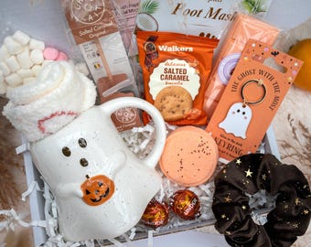 Spooky Ghost Halloween Hamper - Autumn Vibes Gift Box - Boo Basket For Her - Hygge Gifts - Autumn Birthday Box For Her - Cozy Fall Boo Box