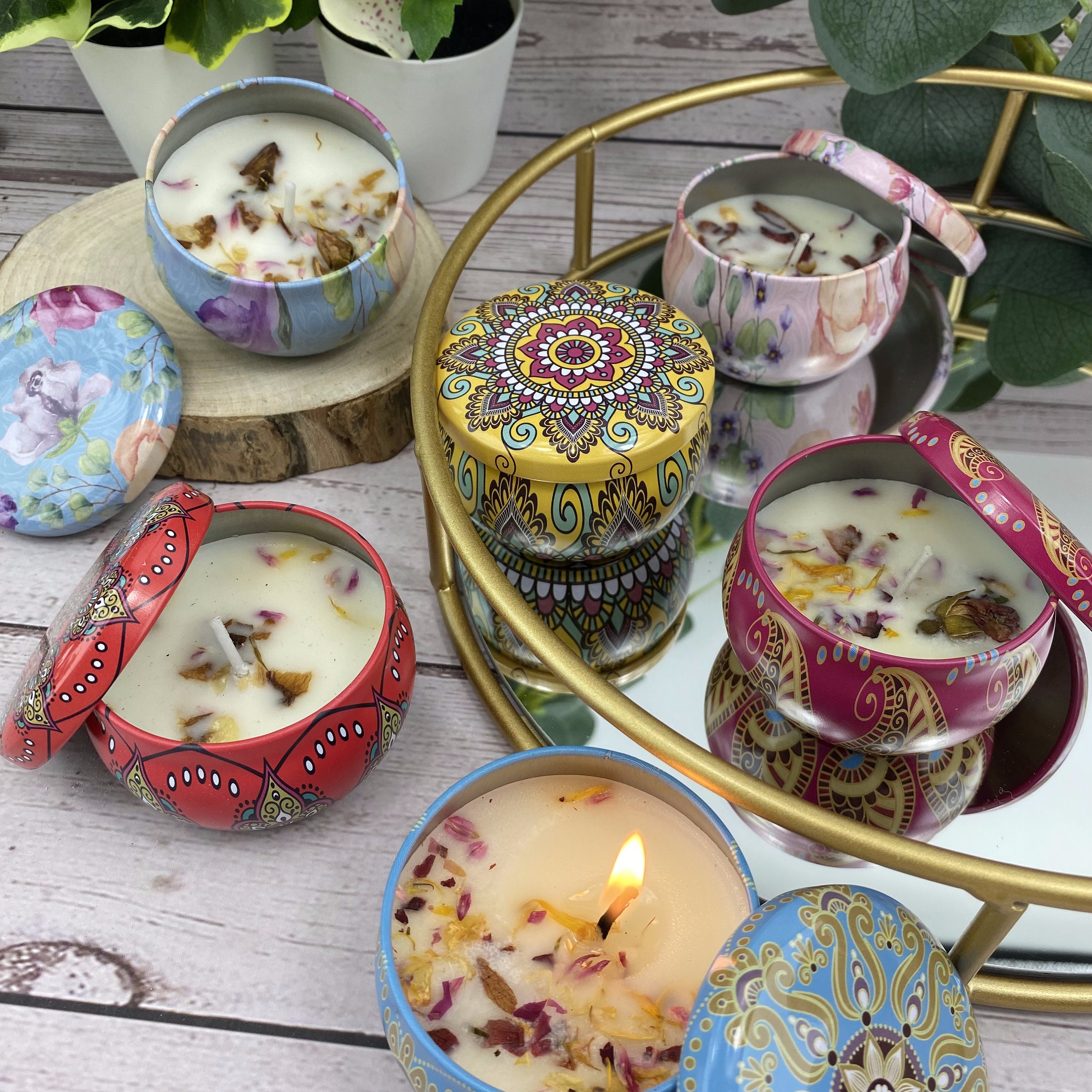 Set of 6 Scented Soy Candle Set 2.2oz - Handmade Vegan - Gift for Her ...