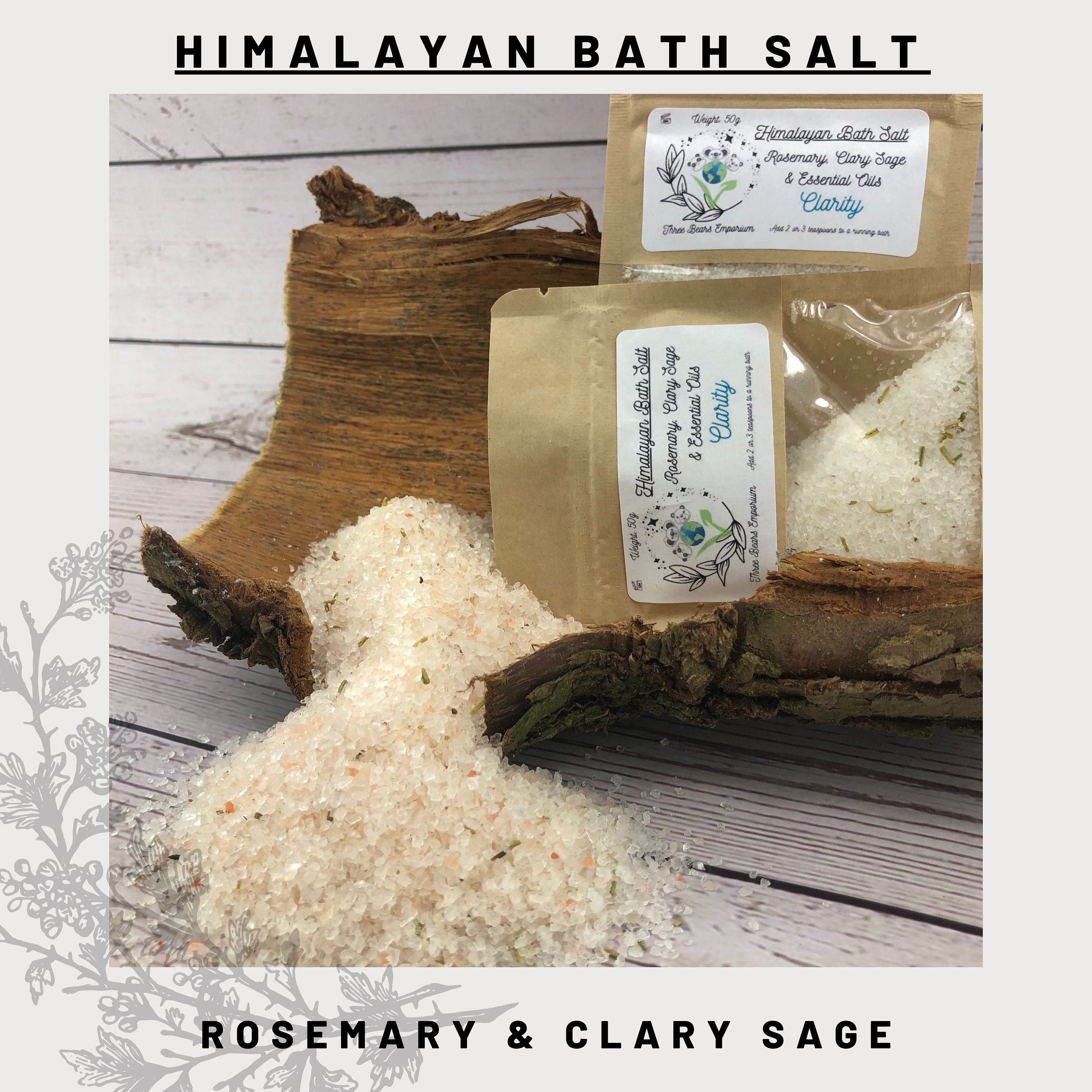 Bath Salts Gift Set Spa Gift basket 6 Salt For Bath Self Etsy