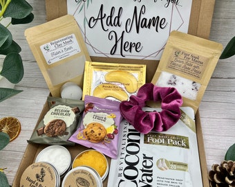 Hug in a Box Gift | Treat Box | Personalised | Letterbox Gifts | Get Well Soon Gift Box |Thinking of you | Wellness Care Package |Pick me up