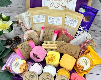 Hug in a Box Gift | Treat Box| Personalised |Thinking of you gift |Relaxation box | Best friend Mum Sister Women | Pamper Hamper | Self Care