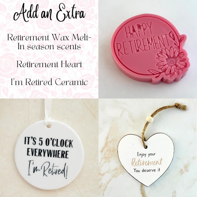 Retirement Gift Box For Women - Happy Retirement - Retiring Gift - Coworker Leaving Gift - Gift for Retiree - Personalized Retirement Gift image 8