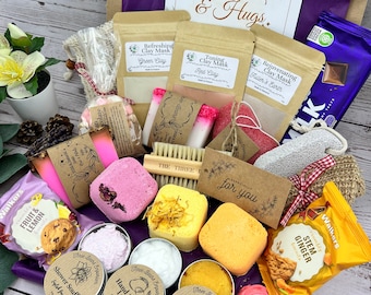 A Complete Cosy Shower Pamper Box | Hug In a Box Care Package For Her | Ideal for Get Well Soon, Birthday, Self Care & Relaxation Gift