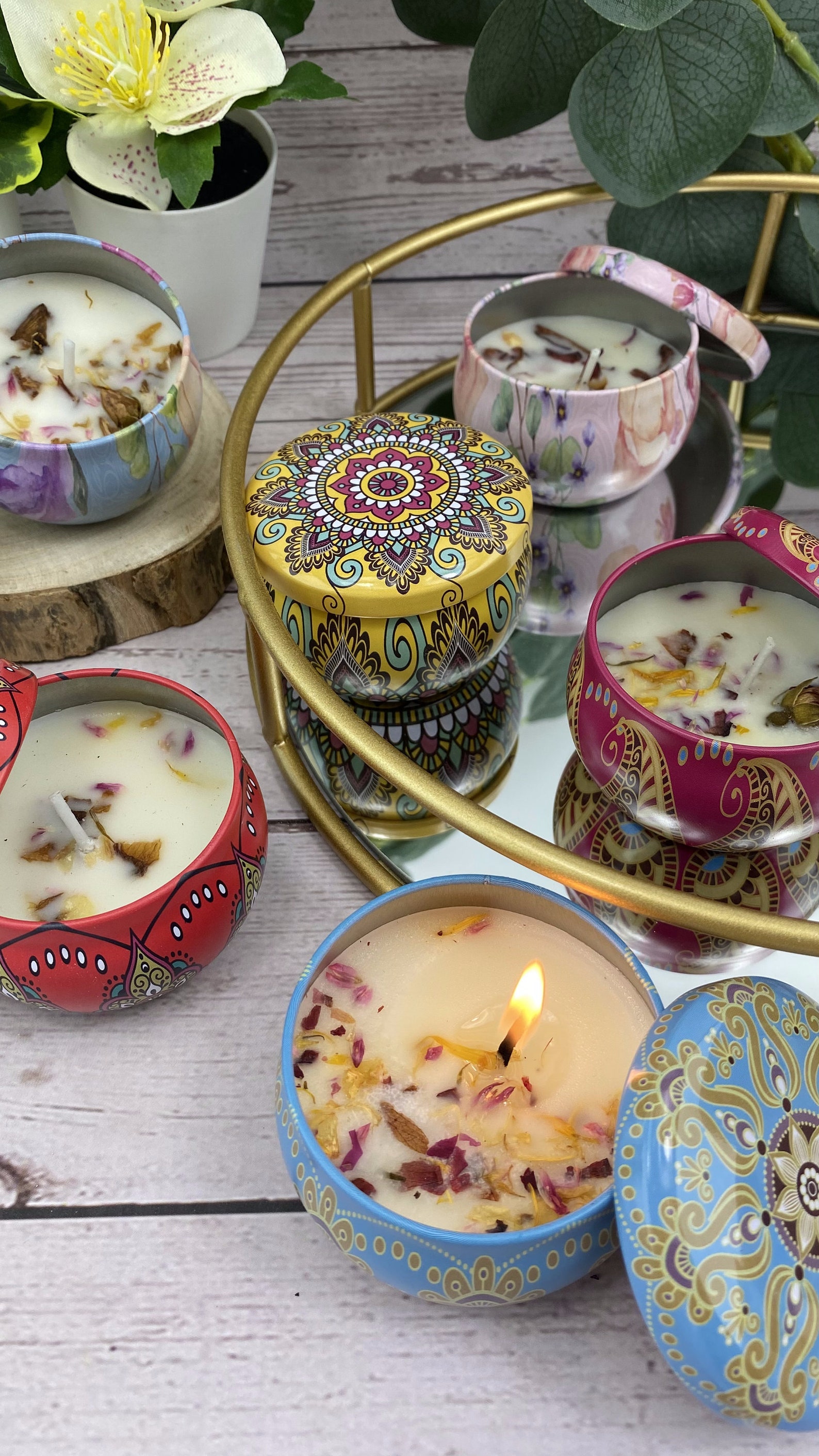 Set of 6 Scented Soy Candle Set 2.2oz - Handmade Vegan - Gift for Her ...