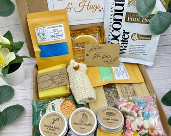 Letterbox Hug in a Box Self Care Gift, Spa Gift Box Pamper Gift For Her, Birthday Hygge Care Package for Her, Personalised Birthday gift