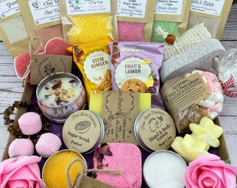 Pamper hamper for her - birthday Spa & relaxation gift - mum best friend women -self care spa gift set -relaxing pamper box- hug in a box