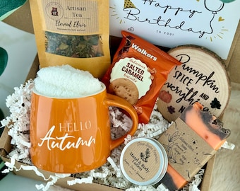 Cosy Autumn Season Pamper Birthday hamper for her - Boo Basket for her treat box - fall self care package - gift box for her - hug in a box