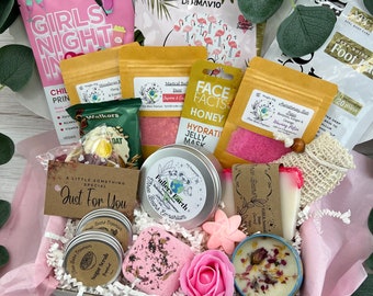 Luxury home spa hamper for her - best friend women -self care spa gift set -relaxing pamper gift box for her -hug in a box care package