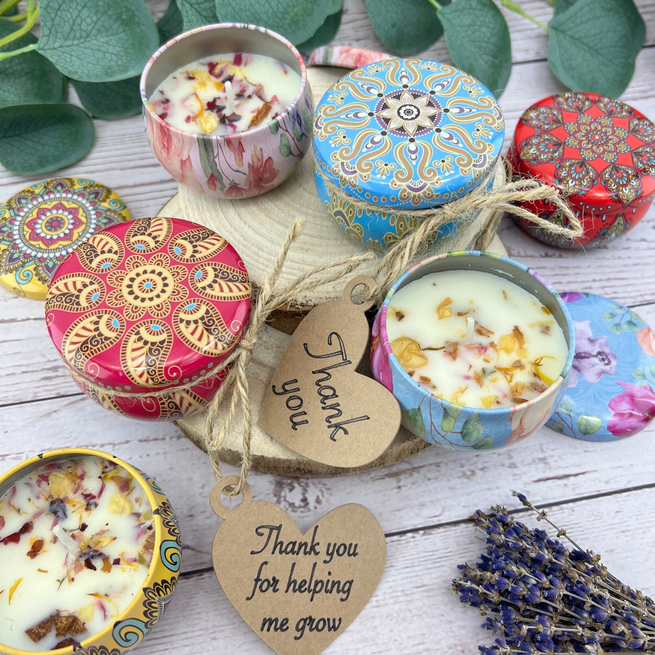 Small Thank You Gift - Personalised Soy Wax Candle - Thoughtful