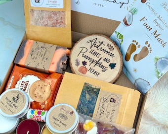 Cozy Autumn Fall Letterbox Pamper Birthday hamper- best friend women treat box - self care package - spa gift box for her - hug in a box