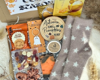 Autumn Halloween Letterbox Hamper - Birthday Box- Cosy Boo Basket For Women - Self care package - Spooky Care Kit