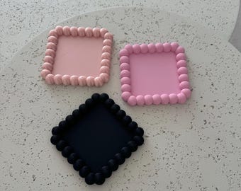 Square Bubble Coaster 3D Print File
