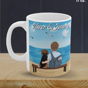 Kid With Dog Custom Mug - Dog Photo Mug - Honden lovermok - Pet Mug - Kid Photo Mug - Kid and Dog Mug - Custom Dog Mug - Custom Mug