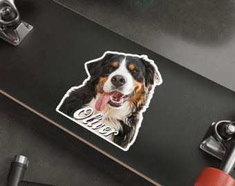 Custom Waterproof Pet Kiss-Cut Stickers, Custom Sticker, Dog Sticker, Animal Sticker, Funny Custom Sticker, Holiday Gift Sticker