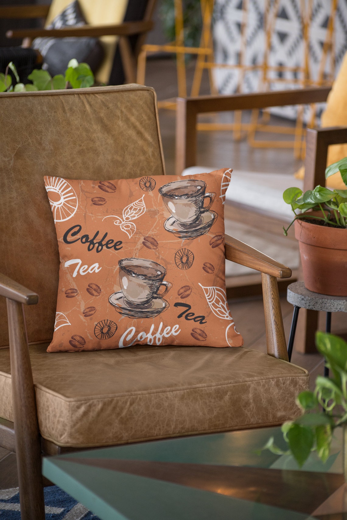 Coffee Pillow Case Design 11 Coffee Shop Pillow Case High Etsy